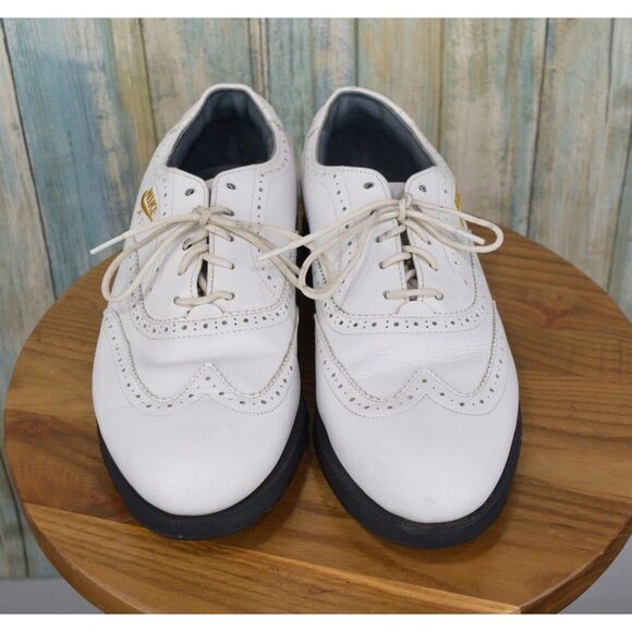 Vintage Nike Air Wingtip Golf Shoes Men\'s Size 6 White Cleats main image 7